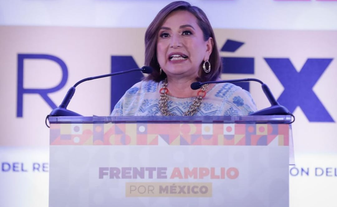 Aspirante a la presidencia, Xóchitl Gálvez debate en el Poliforum de León Guanajuato por la candidatura del Frente Amplio por México. Foto: Diego Simón Sánchez/ EL UNIVERSAL