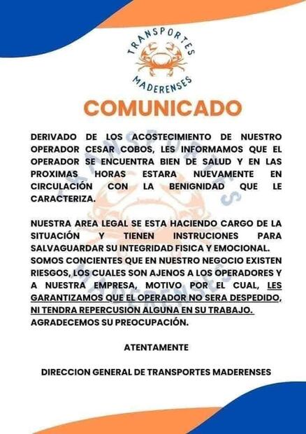 Respuesta de la empresa de Oscar. Foto: Redes sociales