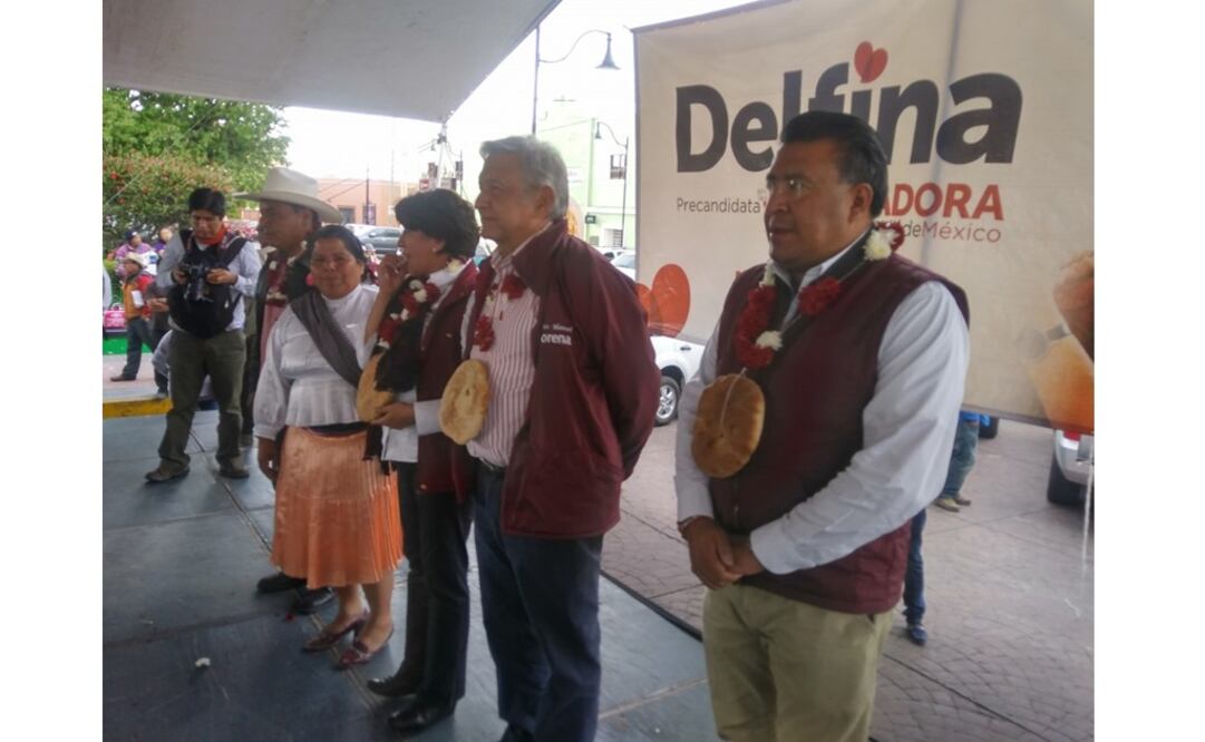 De gira  en Zinacantepec, Estado de México, López Obrador dijo que su partido está abierto a mujeres y hombres de buena voluntad. /Especial