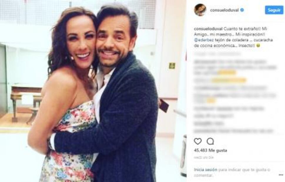 "Te extraño tejón de coladera", dice Consuelo Duval a Derbez 