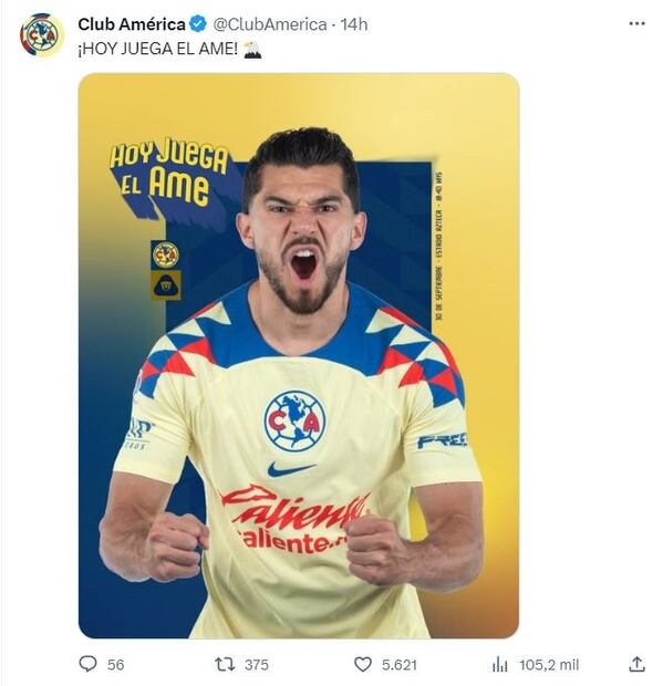 Tuit del América - Foto: @ClubAmerica en X