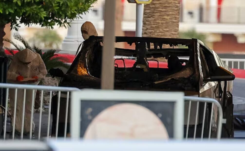 Cybertruck como posible acto terrorista. Foto: AFP