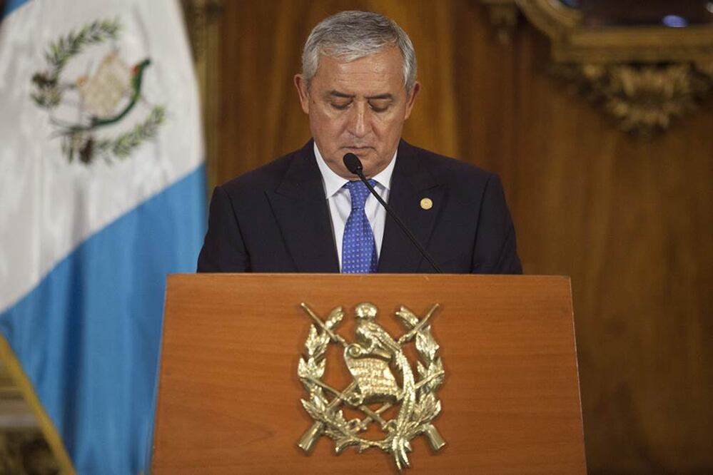 El presidente de Guatemala, Otto Pérez Molina, involucrado en un caso de corrupción en la autoridad recaudadora de impuestos, presentó su renuncia (Xinhua)