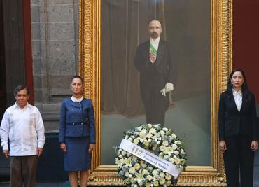 Sheinbaum monta guardia de honor por el aniversario luctuoso de Francisco I. Madero; destacan su vida y obra