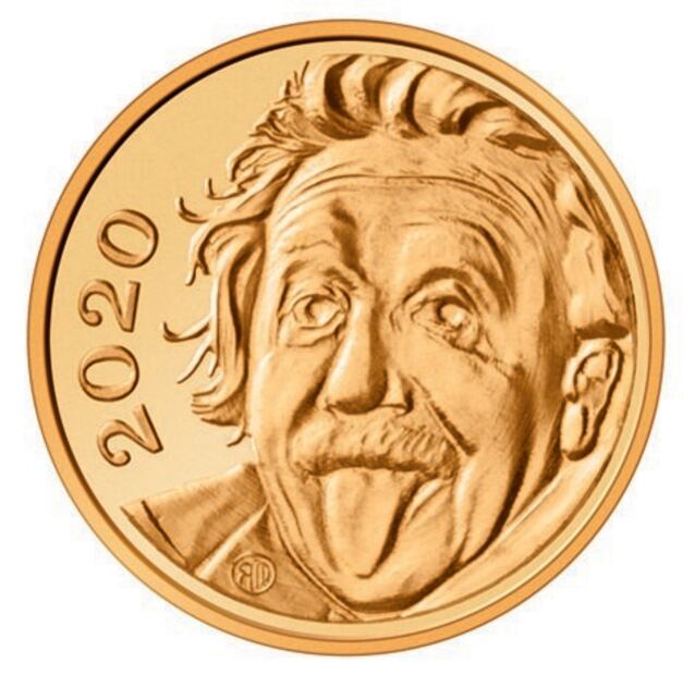 Suiza emite la moneda de oro más pequeña del mundo con el rostro de Einstein