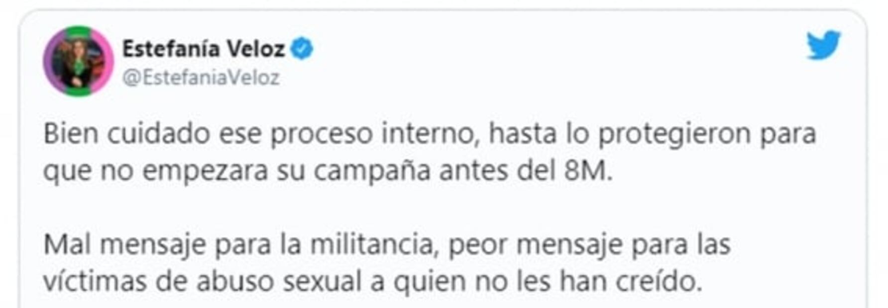 Protegieron a Félix Salgado para no empezar campaña antes del 8M: Estefanía Veloz