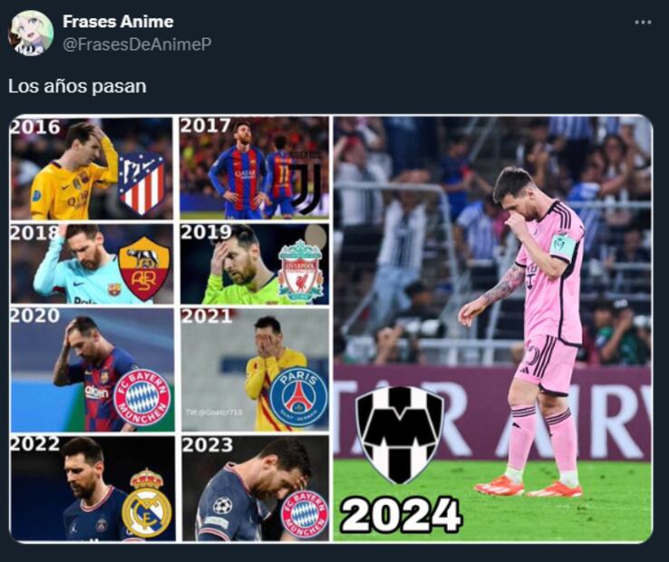 Los mejores memes de la eliminación de Inter Miami por Rayados - Foto: Especial