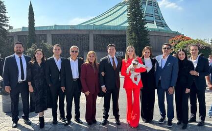 Samuel García visita la Basílica de Guadalupe, previo a su registro como candidato presidencial