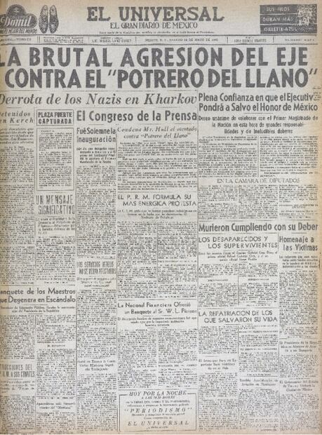El día que el “Potrero del Llano”, barco de Pemex, fue hundido por un submarino nazi