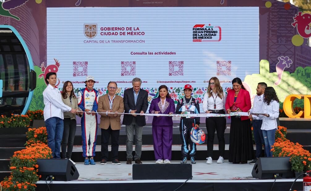 La mandataria encabezó esta tarde la inauguración del Pabellón de la Ciudad de México de la Fórmula 1 en las instalaciones del Autódromo Hermanos Rodríguez (24/10/2024) Foto: Hugo Salvador
