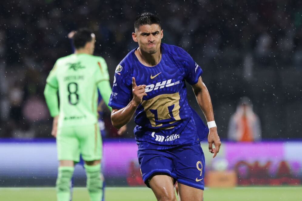 Guillermo Martínez festeja su doblete ante Juárez / Foto: Carlos Mejía - EL UNIVERSAL