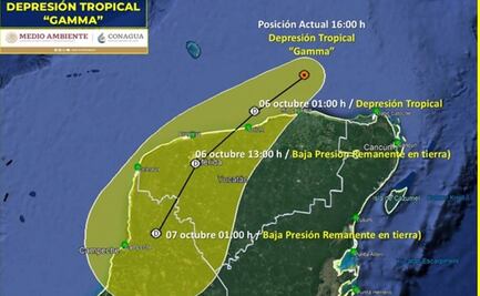 Tormenta tropical “Gamma” se degrada a Depresión Tropical