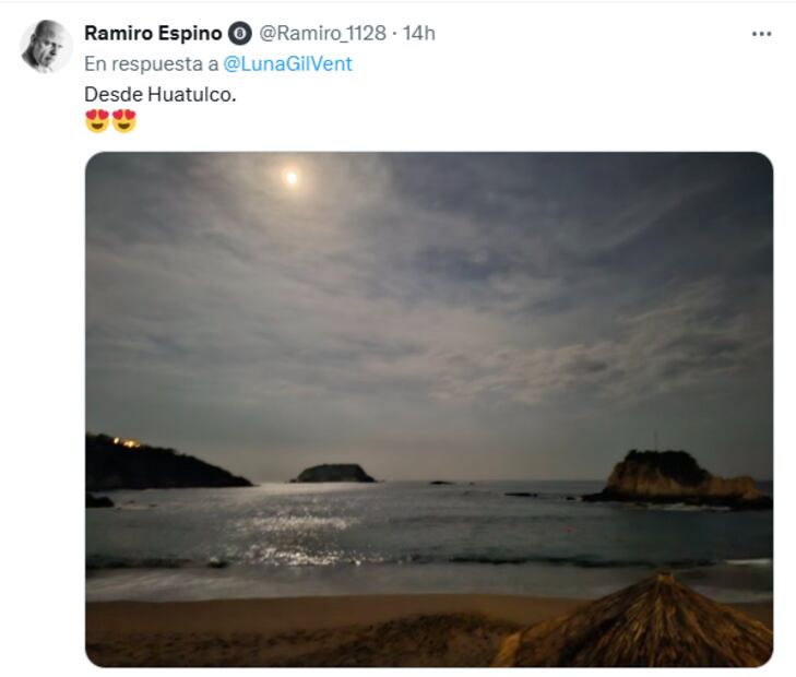 Imágenes de usuarios de la Luna de Esturión este 9 de agosto. Foto: X