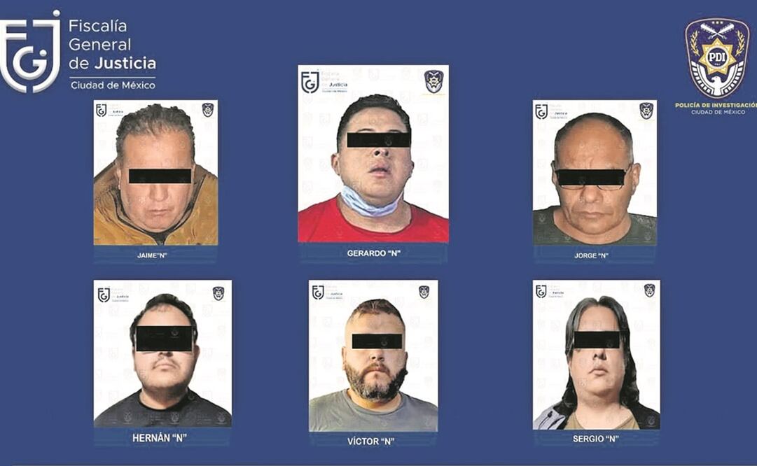 El Yayo (rostro en grande) y dos sujetos fueron detenidos cuando iban en una camioneta; en otros cateos cayeron tres posibles integrantes más de Los Rodolfos. Foto: ESPECIAL