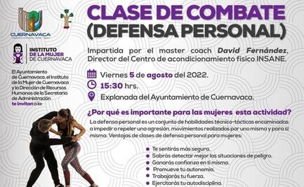 Promueven curso de defensa personal para mujeres en Cuernavaca
