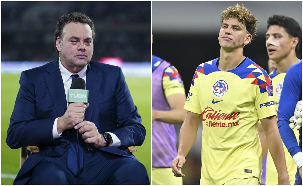 David Faitelson, analista de TUDN, e Igor Lichnovsky, jugador del América - Foto: Imago7