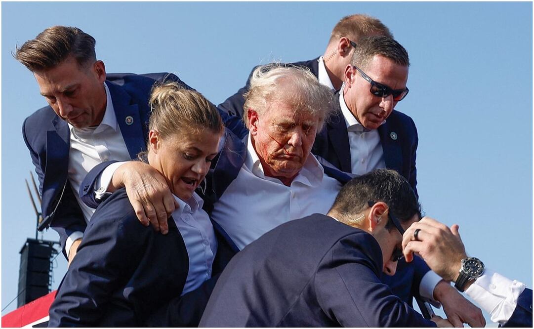 Donald Trump, expresidente de EU, es víctima de un presunto atentado. Foto: Anna Moneymaker/AFP