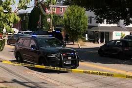 Imagen de video del lugar donde se registró un tiroteo, en Maine, en el que estuvo involucrado el ICE. (13/07/26) FOTO: AP
