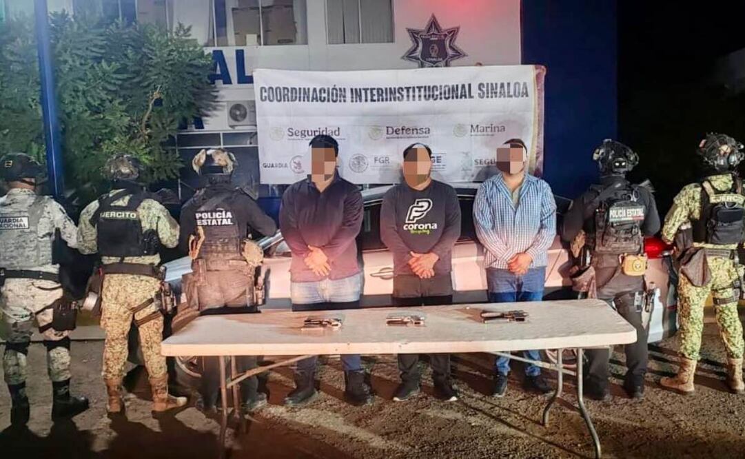 Detienen a cinco civiles armados en diversos operativos; aseguran inmuebles en Culiacán, Sinaloa.
Foto: Especial.