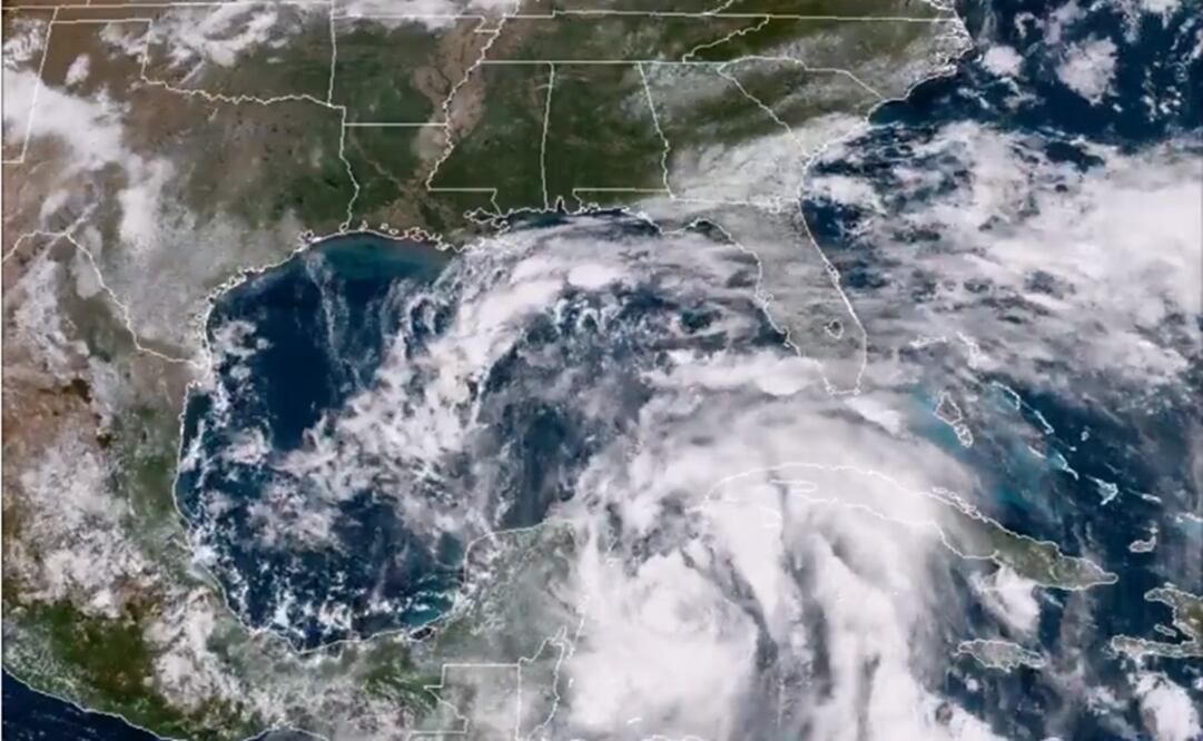 NOAA Satellite GOES16 captured the path of Tropical Storm Nate this weekend as it formed a hurricane and made landfall on the United States - Taken from NOAA Satellites Twitter account
