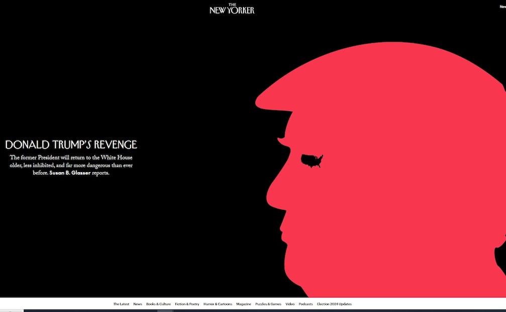 Portadas de medios estadounidenses este miércoles 6 de noviembre tras el triunfo de Donald Trump. Foto: Captura de pantalla/EL UNIVERSAL
