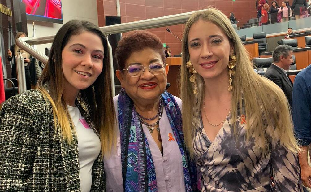 Los colectivos feministas Ley Camila y Madres Libertarias han destacado la labor de Ernestina Godoy, consejera jurídica de la Presidencia este 19 de noviembre del 2024. Foto: Especial