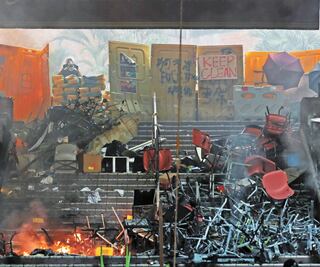 Allana policía de Hong Kong universidad