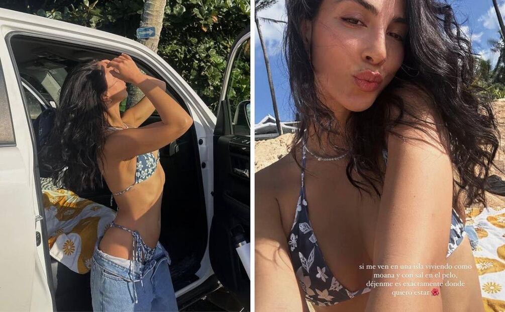 El bikini de flores no pasa de moda. Foto: Instagram @oficialmariachacon