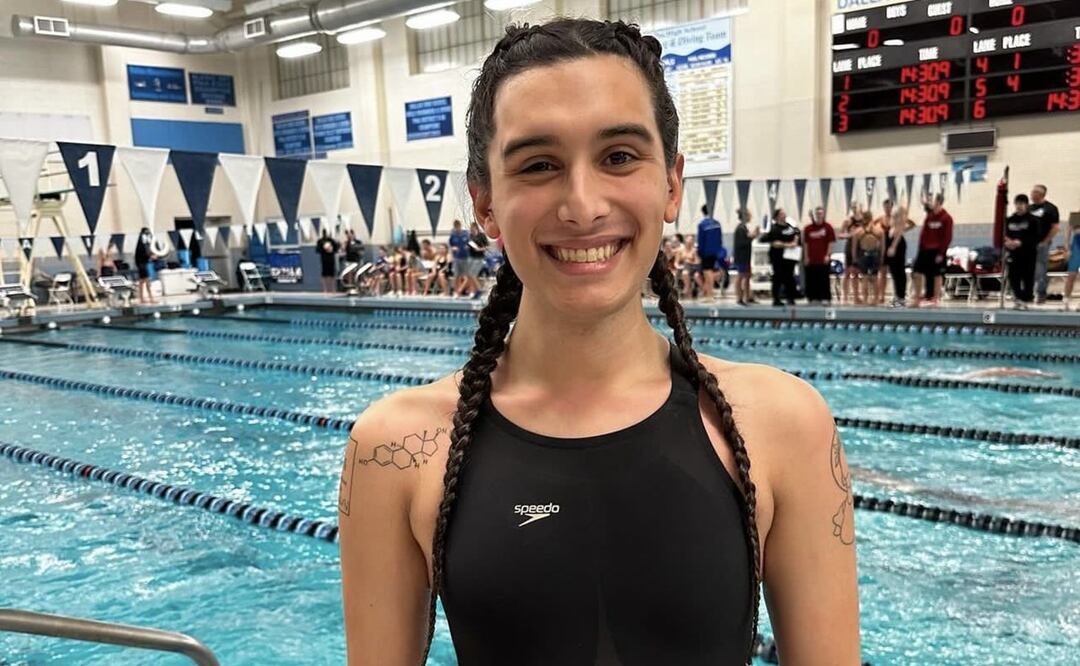 Meghan Cortez-Fields rompió récord al pasar del equipo de natación masculino al femenino. Foto: Ramapo Athletics