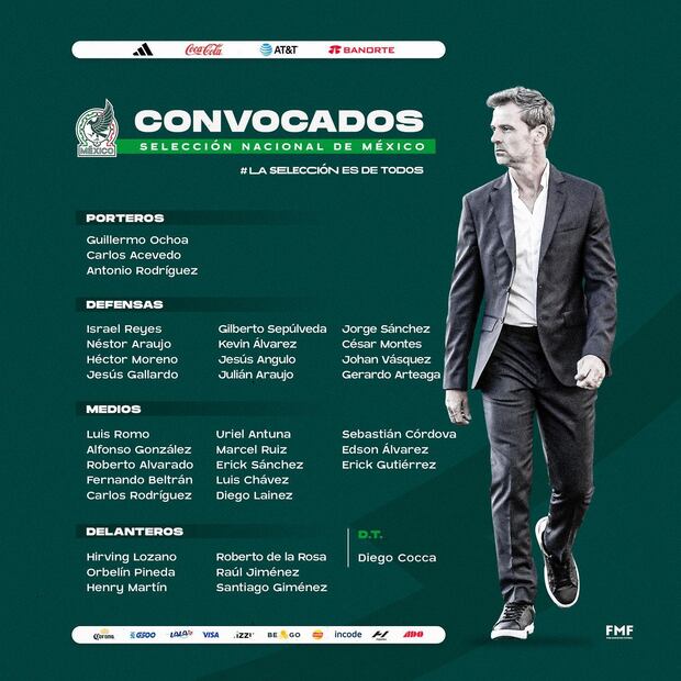 Convocados para el partido del Tricolor contra Surinam - Foto: @miseleccionmx
