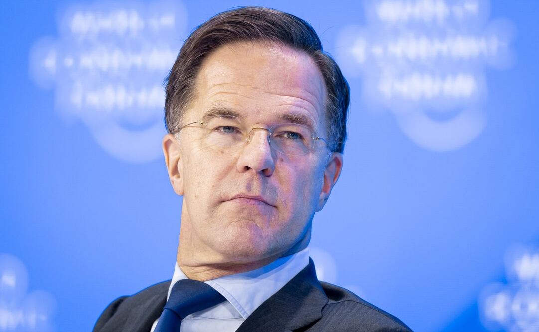 El secretario general de la OTAN, Mark Rutte, habla durante una mesa redonda durante la 55ª reunión anual del Foro Económico Mundial (FEM), en Davos, Suiza, el 23 de enero de 2025. Foto: EFE