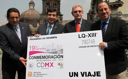 Presentan boleto de Metro conmemorativo del Sismo del 85