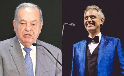 ¡Que elegancia! Carlos Slim y Andrea Bocelli pasean por el Museo Soumaya