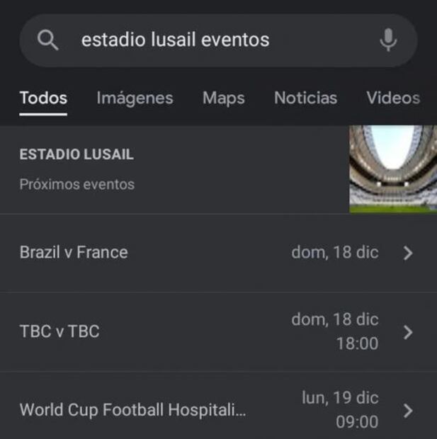 Google "anuncia" a los dos finalistas de la Copa del Mundo de Qatar 2022