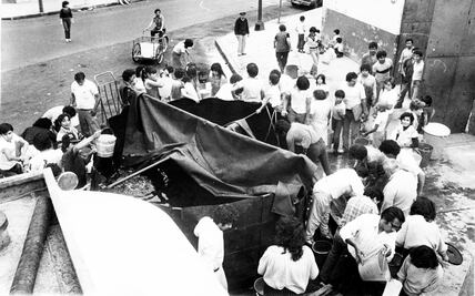 Bebemos agua embotellada por el sismo del 85