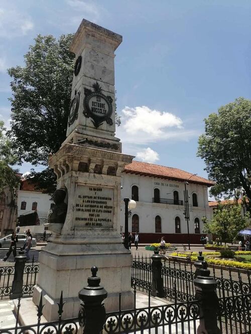 Imagen actual del Monumento a los Mártires de Uruapan