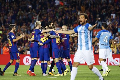 Barcelona vence al Málaga con polémica incluida