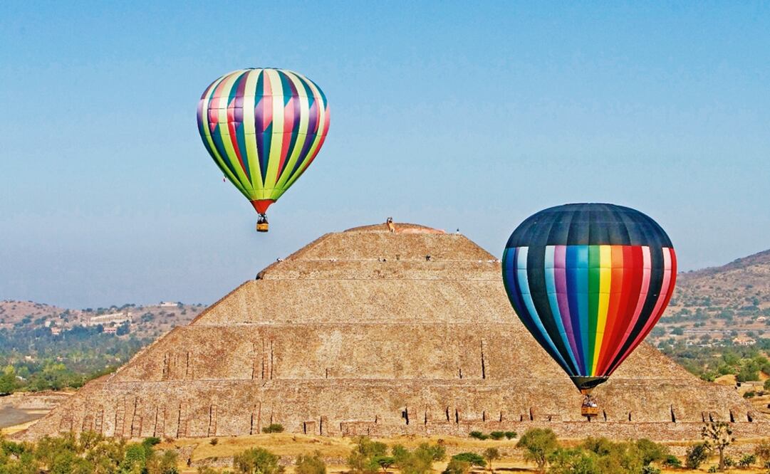 More than 50 hot air balloons will light up the scenery of the pre-Hispanic site - Photo: File photo/EL UNIVERSAL