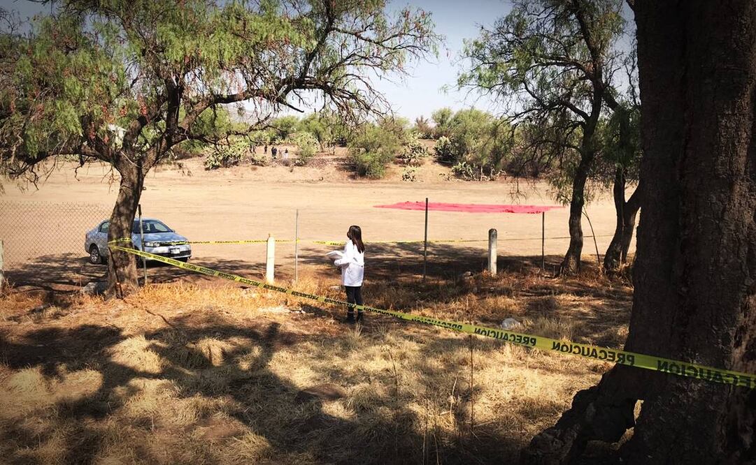 Caída de un globo aerostático en el perímetro de la Zona Arqueológica de Teotihuacán. Foto: Javier Rodríguez/ EL UNIVERSAL