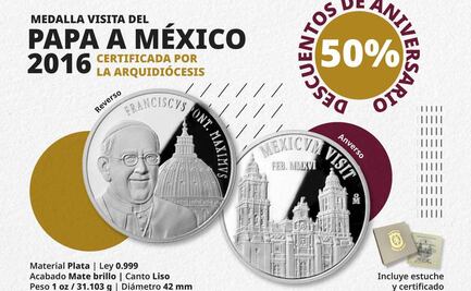 Medalla del Papa Francisco de colección vuelve a la venta; Casa de Moneda ofrece 50% de descuento por tiempo limitado