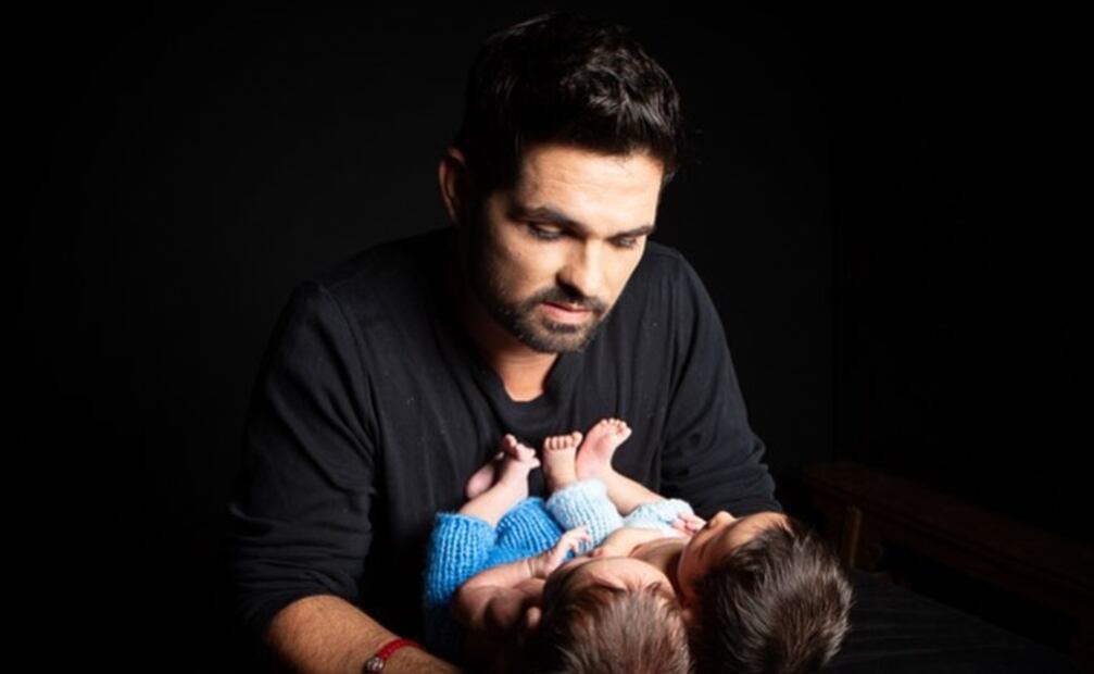 Ferdinando Valencia y sus hijos. Uno de ellos murió a los meses de edad. Foto. Captura Instagram Ferdinando Valencia