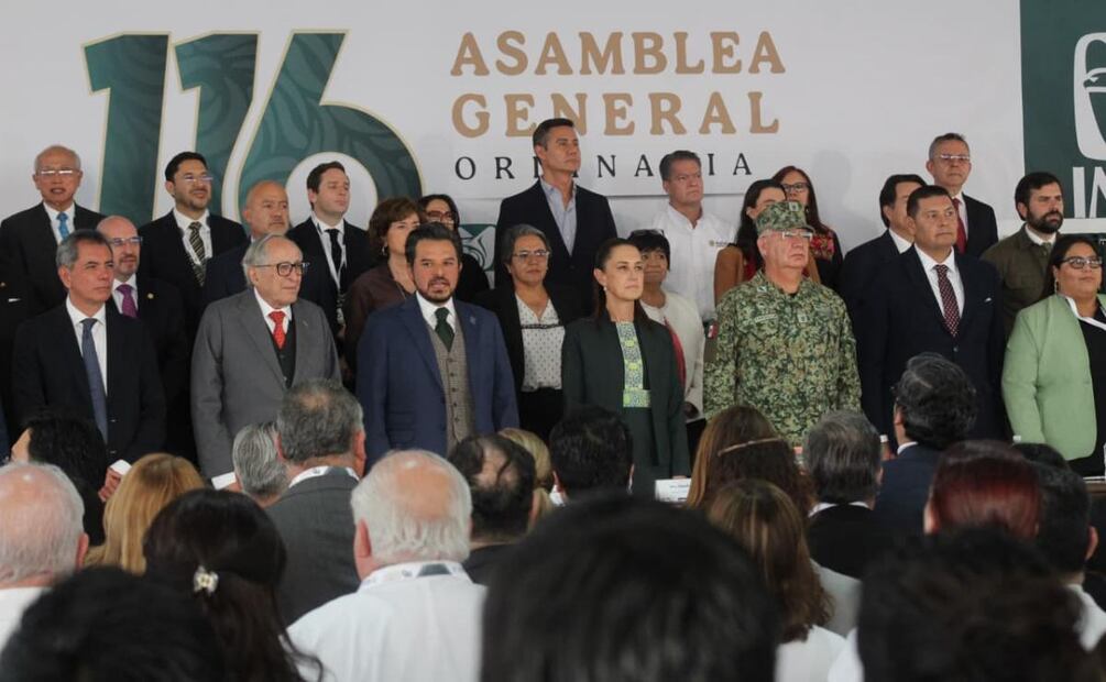 Presidenta Claudia Sheinbaum encabeza la 116 Asamblea General del IMSS e inauguración del Hospital General 36 en Puebla (10/12/2025). Foto: Omar Contreras / EL UNIVERSAL