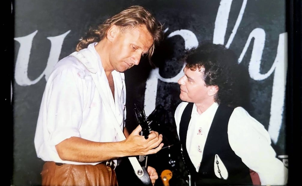 Graham Russell y Russell Hitchcock de Air Supply en el Andy Bridges. Cortesía de Andrés Puentes.