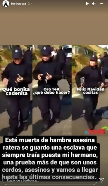 Hermana y novia de Octavio Ocaña acusan a policías de robar esclava de oro de "Benito"