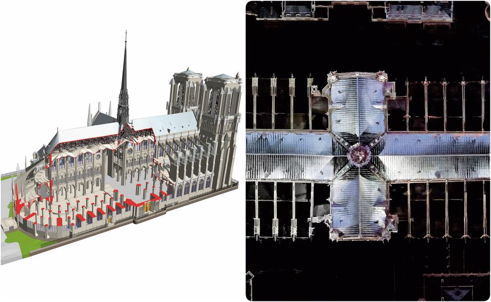 Maquetas tridimensionales que muestran distintos detalles del histórico inmueble, cuyo tipo es el objetivo de trabajo del mexicano que decidió mudarse a París en 2017 para buscar oportunidades de desarrollo, Fotos: Art Graphique et Patrimoine