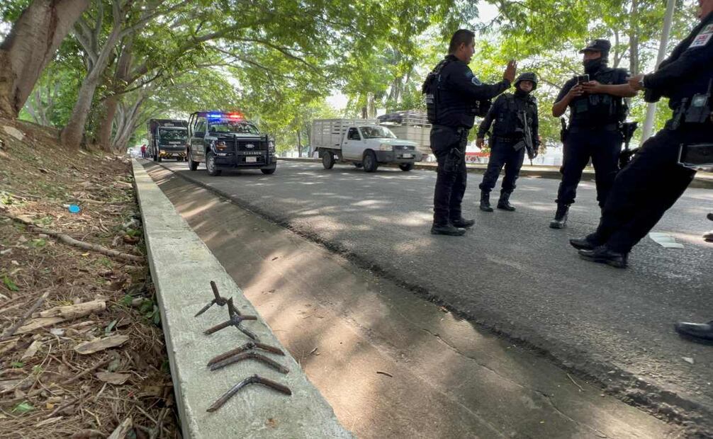 La zona fue acordonada por elementos de la SSPC.
Foto: Luis Manuel López