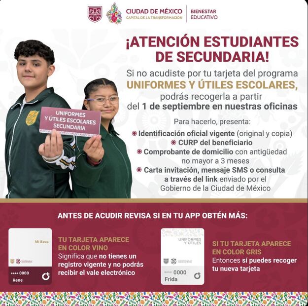 El Gobierno de la Ciudad de México recordó que este apoyo es parte de la estrategia para garantizar la permanencia escolar y reducir la carga económica en las familias de educación básica pública.
Foto: Captura de pantalla en X