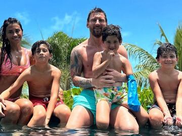 El particular ritual que tiene Lionel Messi al tomar el desayuno con sus hijos y Antonella Roccuzzo