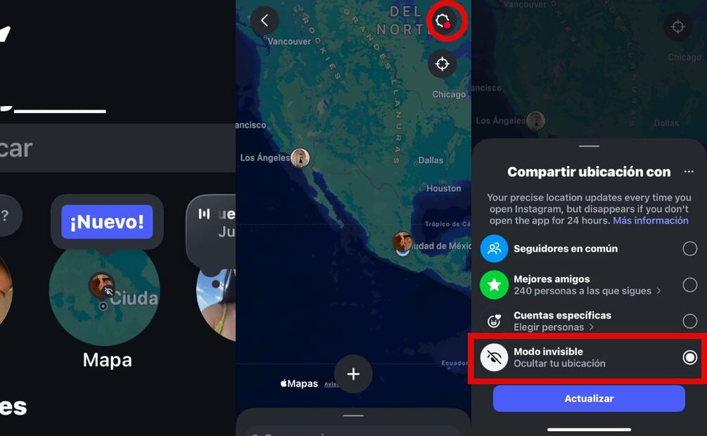 Cómo eliminar mi ubicación del mapa de Instagram. Imagen: captura de pantalla