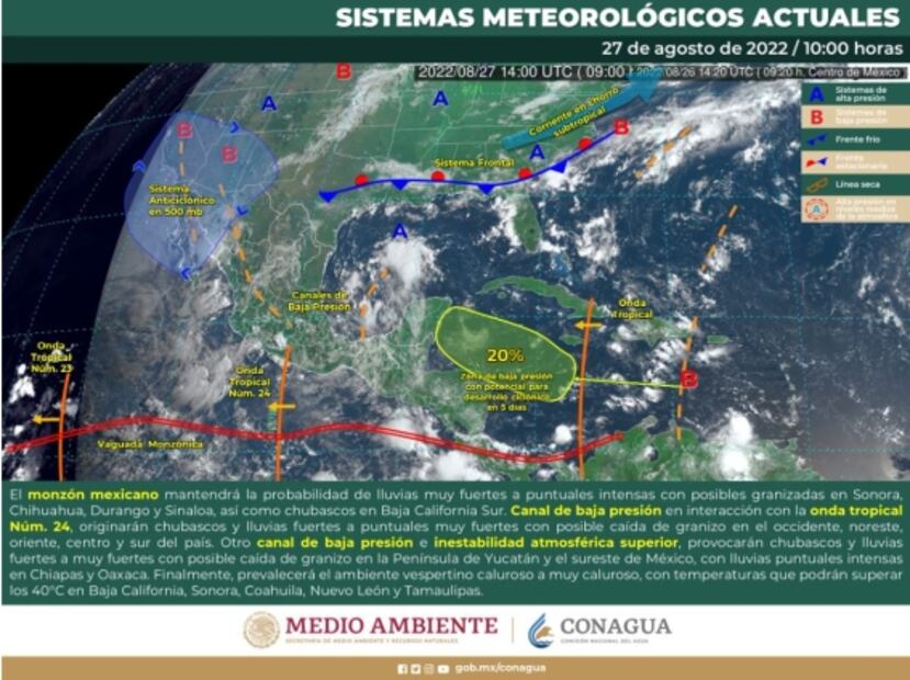 ¿Cuándo entra a México el primer frente frío de 2022-2023?